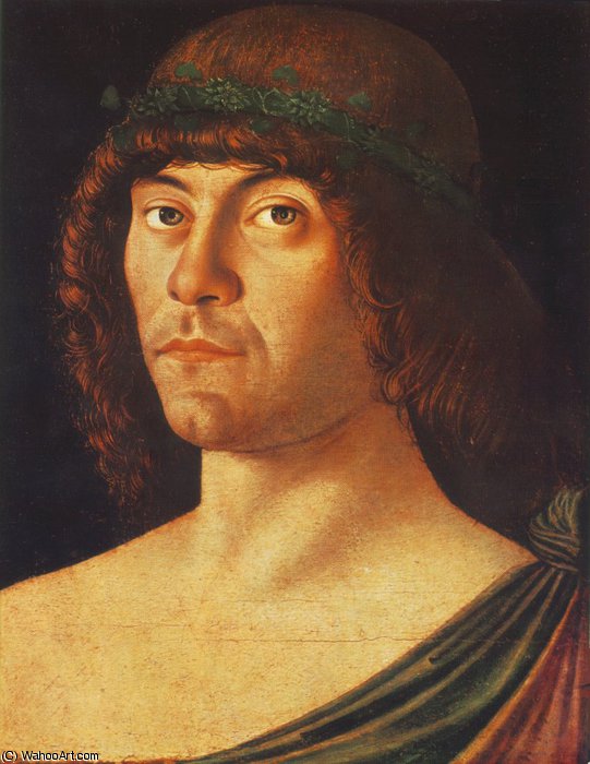 Wikioo.org - The Encyclopedia of Fine Arts - Painting, Artwork by Giovanni Bellini - portrait of a humanist, civiche raccolte darte