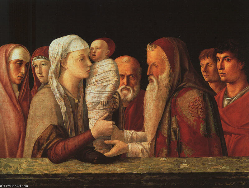 WikiOO.org - אנציקלופדיה לאמנויות יפות - ציור, יצירות אמנות Giovanni Bellini - the presentation at the temple )