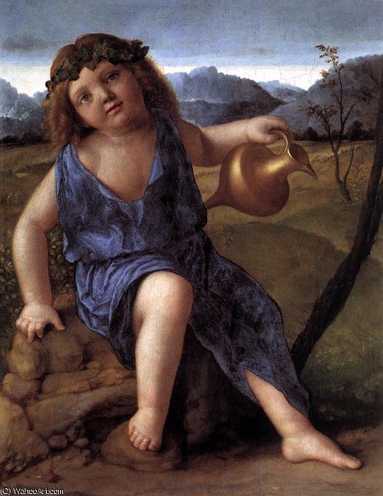 WikiOO.org – 美術百科全書 - 繪畫，作品 Giovanni Bellini - 巴克斯青年