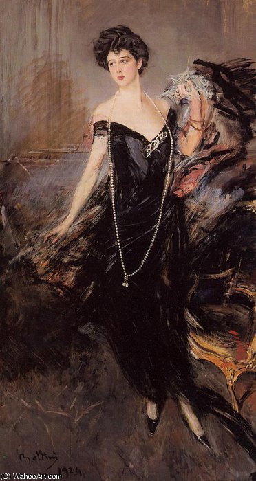 WikiOO.org - Encyclopedia of Fine Arts - Maľba, Artwork Giovanni Boldini - Portrait of Donna Franca Florio