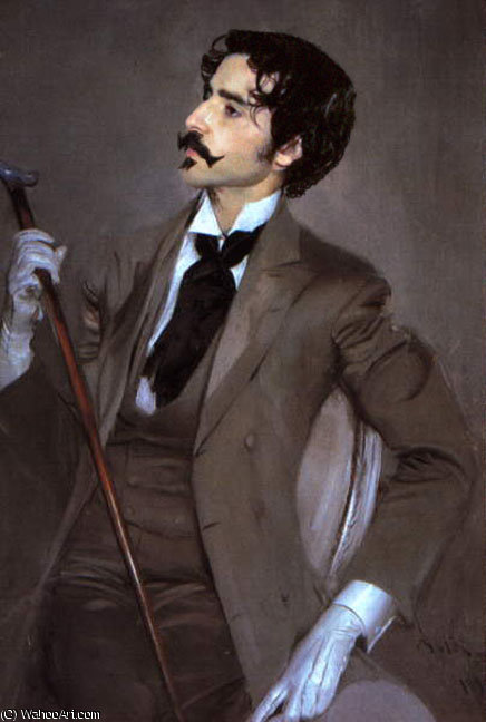 Wikioo.org - The Encyclopedia of Fine Arts - Painting, Artwork by Giovanni Boldini - Count Robert de Montesquiou