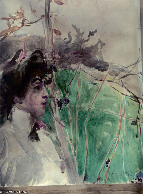 WikiOO.org - Encyclopedia of Fine Arts - Målning, konstverk Giovanni Boldini - Femme de Profil