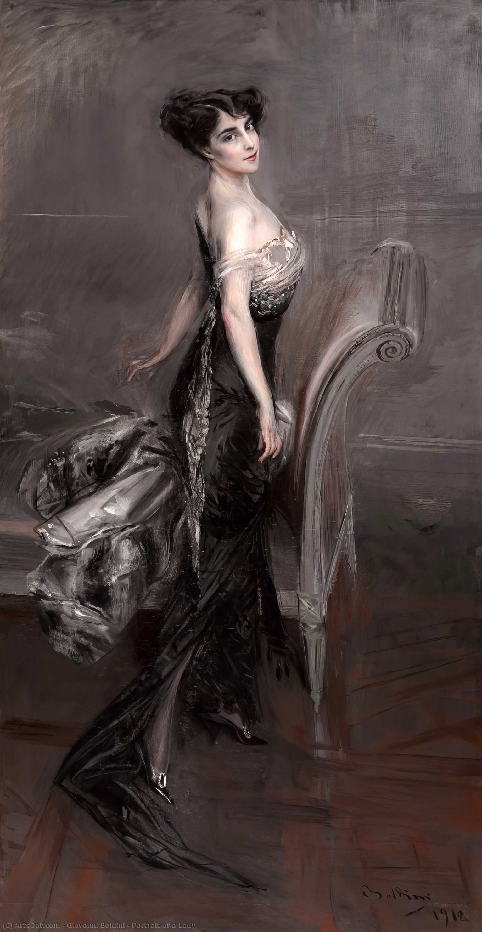Wikioo.org - The Encyclopedia of Fine Arts - Painting, Artwork by Giovanni Boldini - Portrait of a Lady