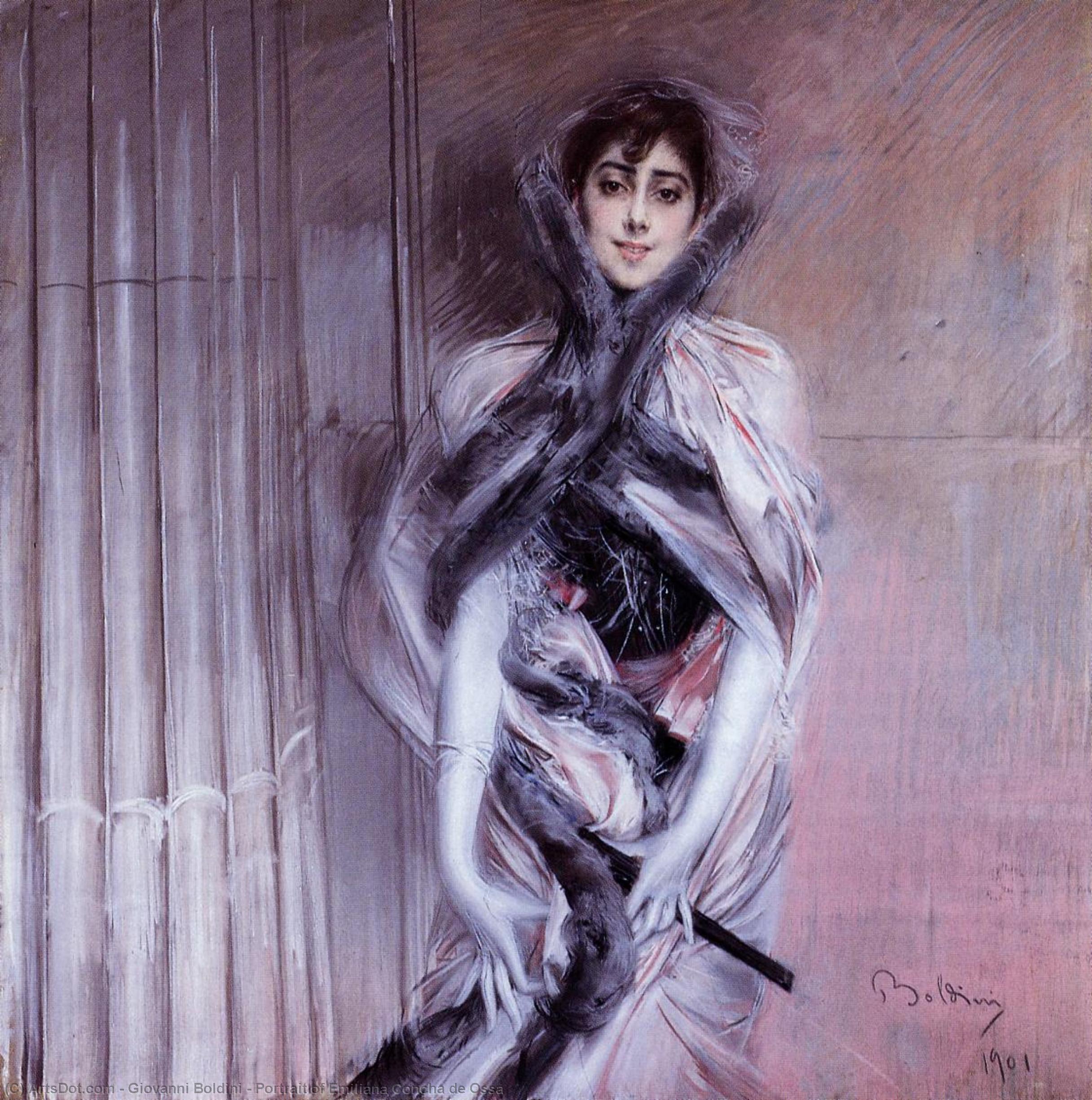 WikiOO.org - Encyclopedia of Fine Arts - Målning, konstverk Giovanni Boldini - Portrait of Emiliana Concha de Ossa