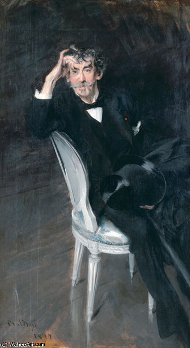 Wikioo.org - The Encyclopedia of Fine Arts - Painting, Artwork by Giovanni Boldini - Portrait of James McNeill Whistler
