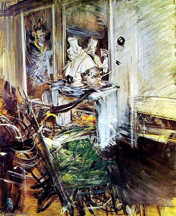Wikioo.org - The Encyclopedia of Fine Arts - Painting, Artwork by Giovanni Boldini - Room of the Painter