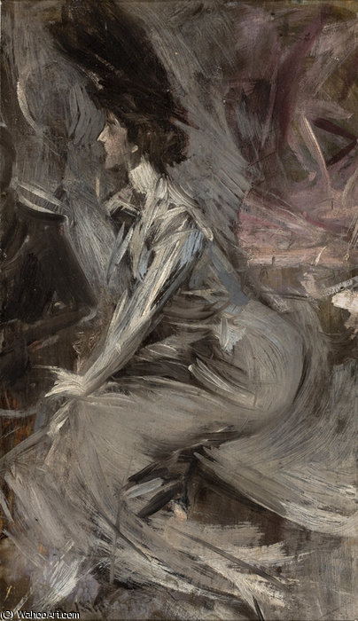WikiOO.org - Enciclopedia of Fine Arts - Pictura, lucrări de artă Giovanni Boldini - sitting lady the talk