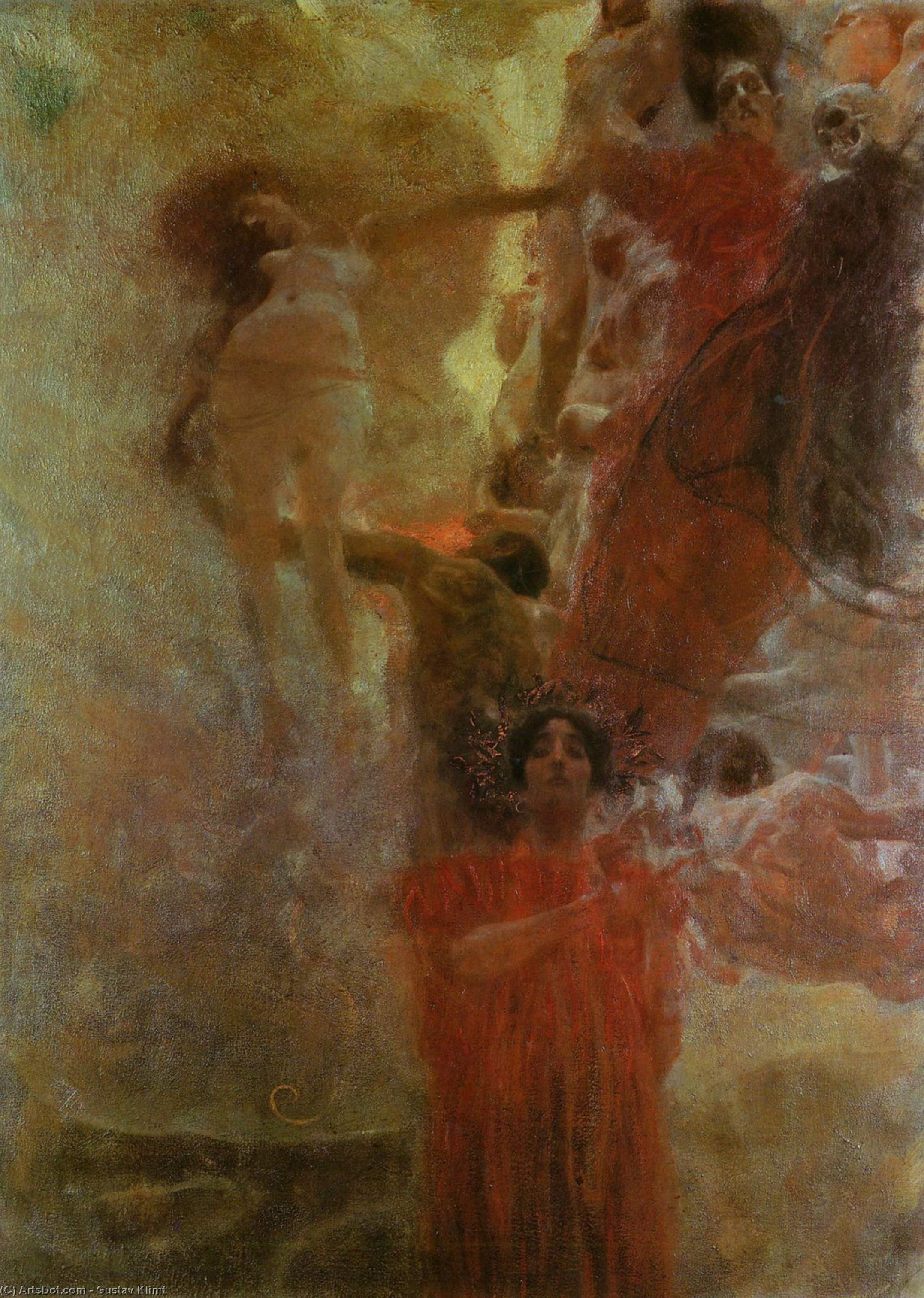 Wikioo.org - The Encyclopedia of Fine Arts - Painting, Artwork by Gustav Klimt - Medicine (composition draft)