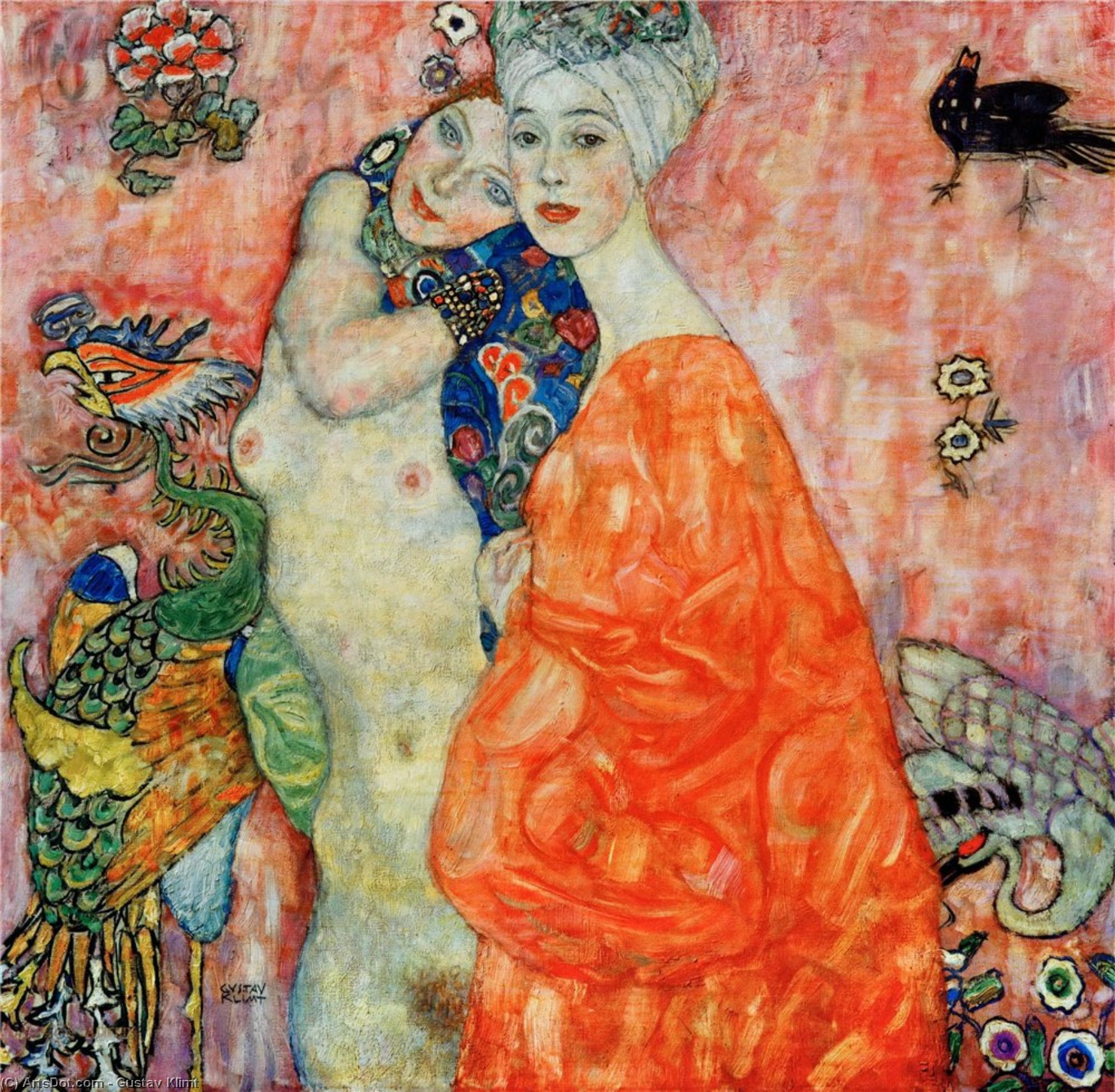 WikiOO.org – 美術百科全書 - 繪畫，作品 Gustav Klimt - 闺蜜
