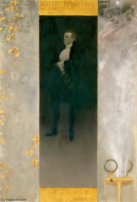 Wikioo.org - สารานุกรมวิจิตรศิลป์ - จิตรกรรม Gustav Klimt - Josef Lewinsky as Carlos