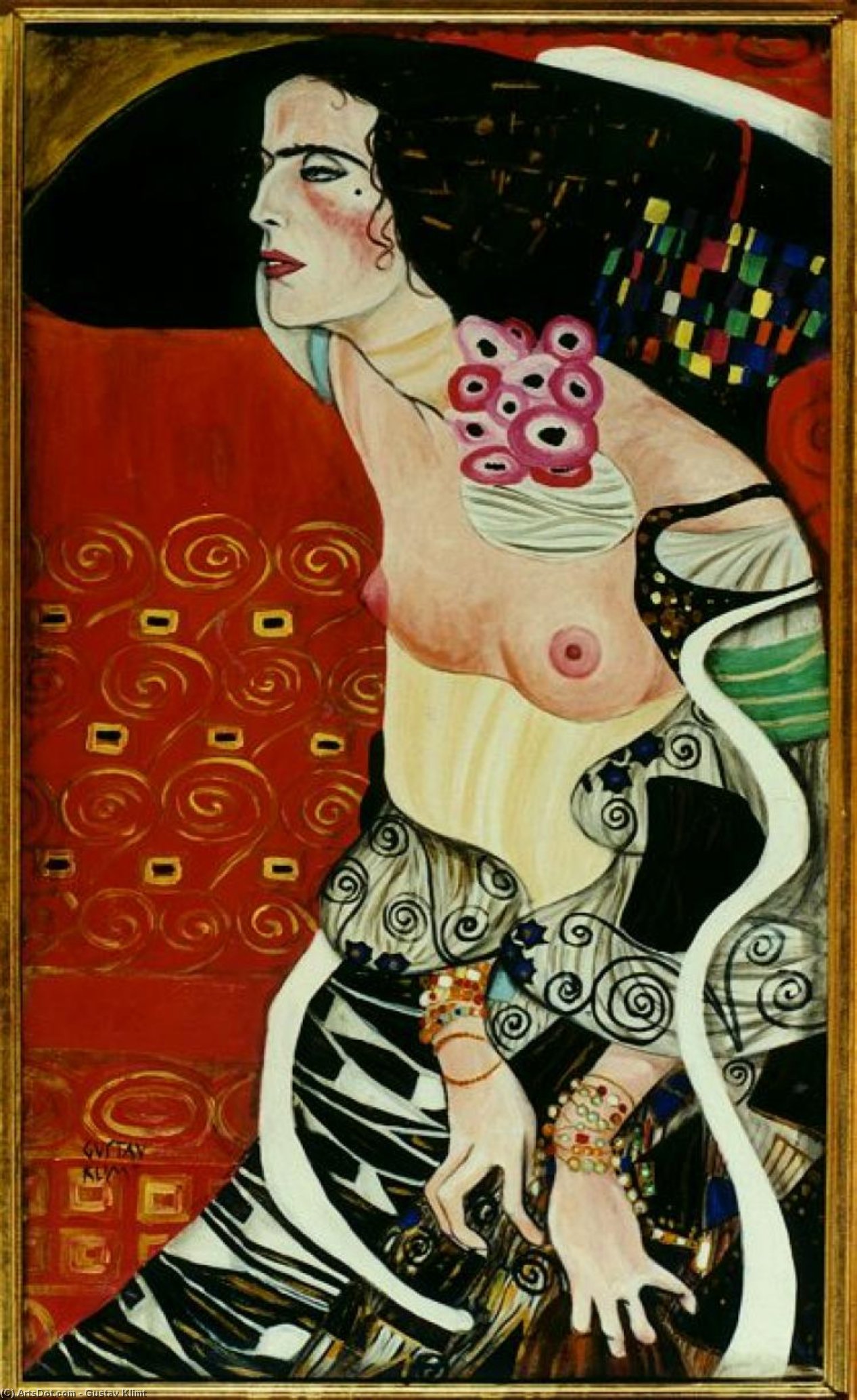 Wikioo.org - The Encyclopedia of Fine Arts - Painting, Artwork by Gustav Klimt - Judith - oil on canvas -
