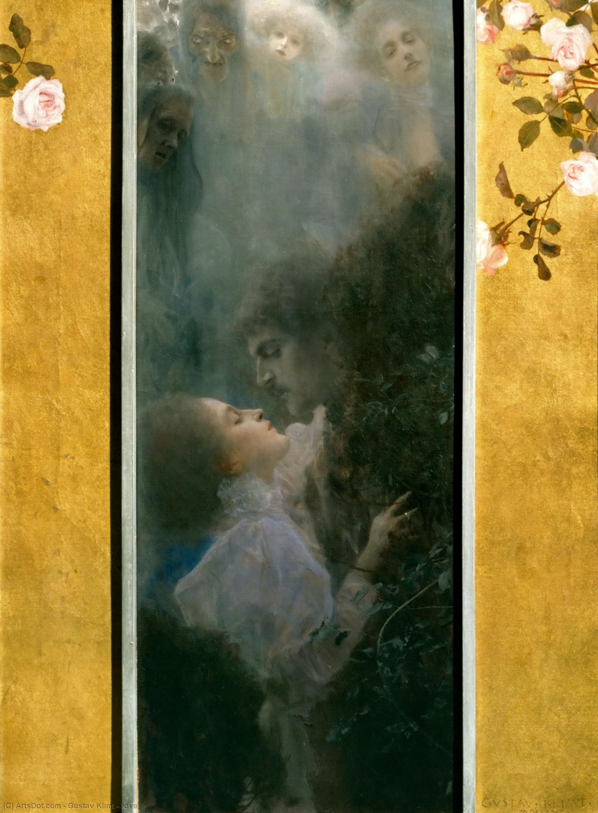 WikiOO.org - Encyclopedia of Fine Arts - Malba, Artwork Gustav Klimt - love