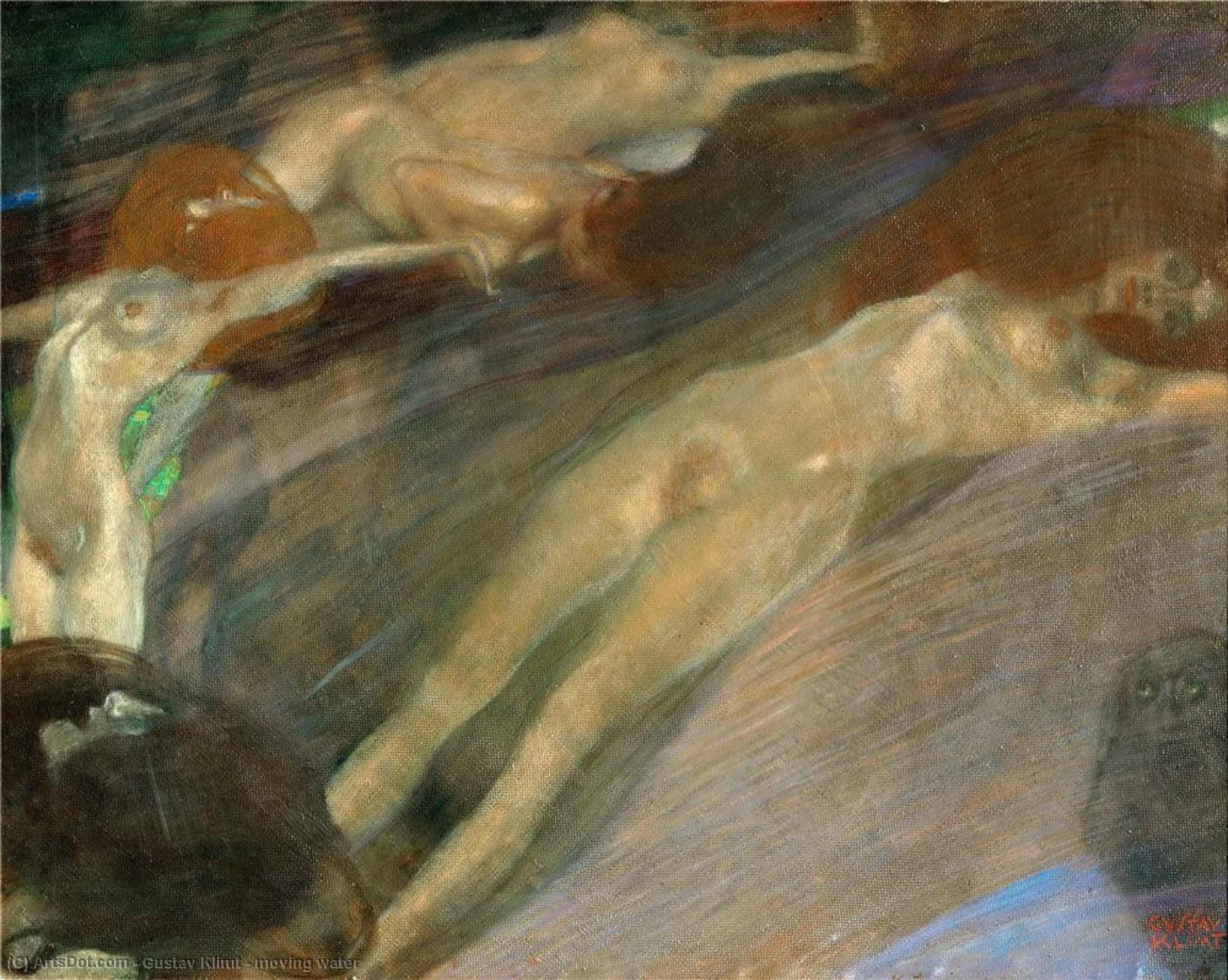 WikiOO.org – 美術百科全書 - 繪畫，作品 Gustav Klimt - 流动的水
