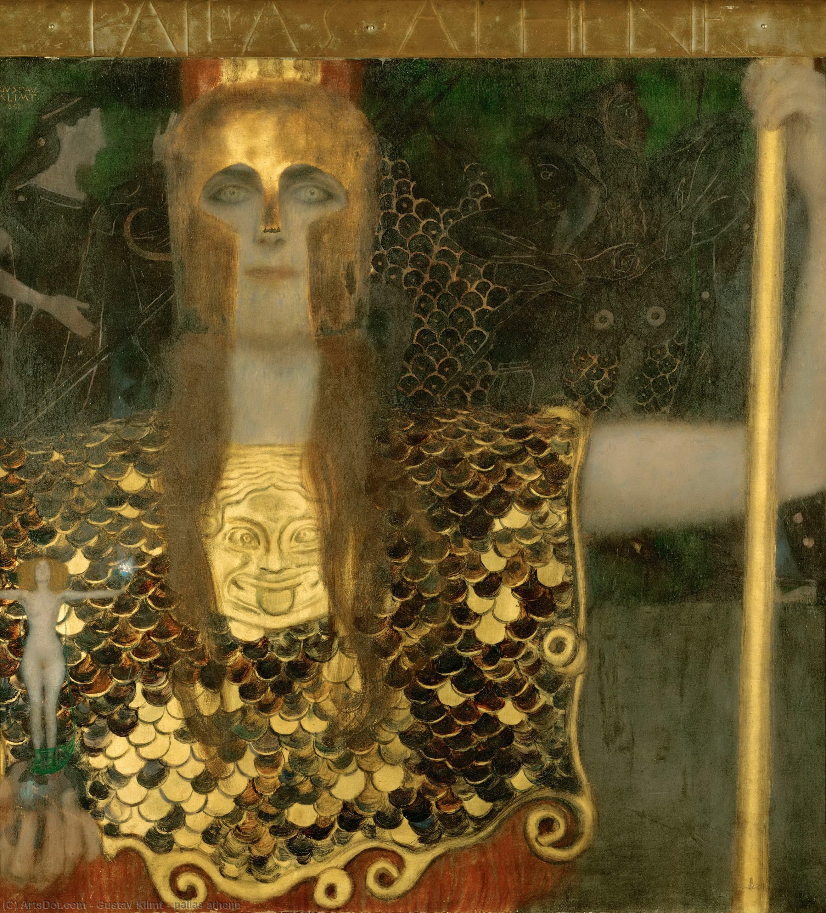 Wikioo.org - The Encyclopedia of Fine Arts - Painting, Artwork by Gustav Klimt - pallas athene
