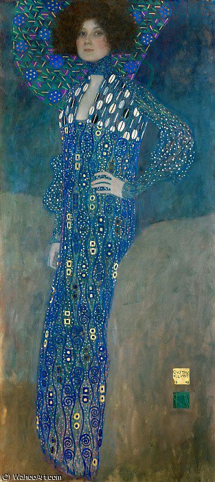 Wikioo.org - Encyklopedia Sztuk Pięknych - Malarstwo, Grafika Gustav Klimt - Portrait of Emilie Floge