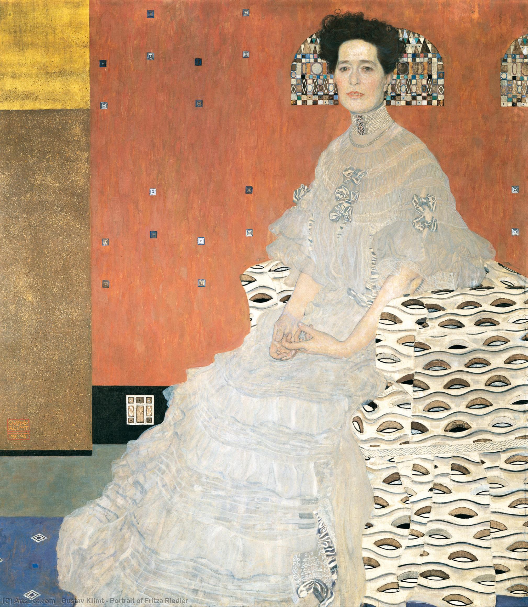 Wikioo.org - สารานุกรมวิจิตรศิลป์ - จิตรกรรม Gustav Klimt - Portrait of Fritza Riedler