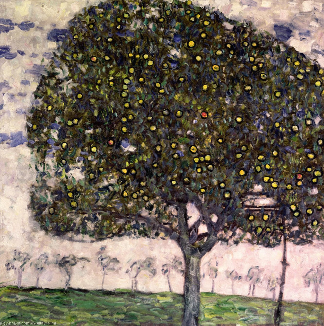 WikiOO.org - Encyclopedia of Fine Arts - Maleri, Artwork Gustav Klimt - the apple tree