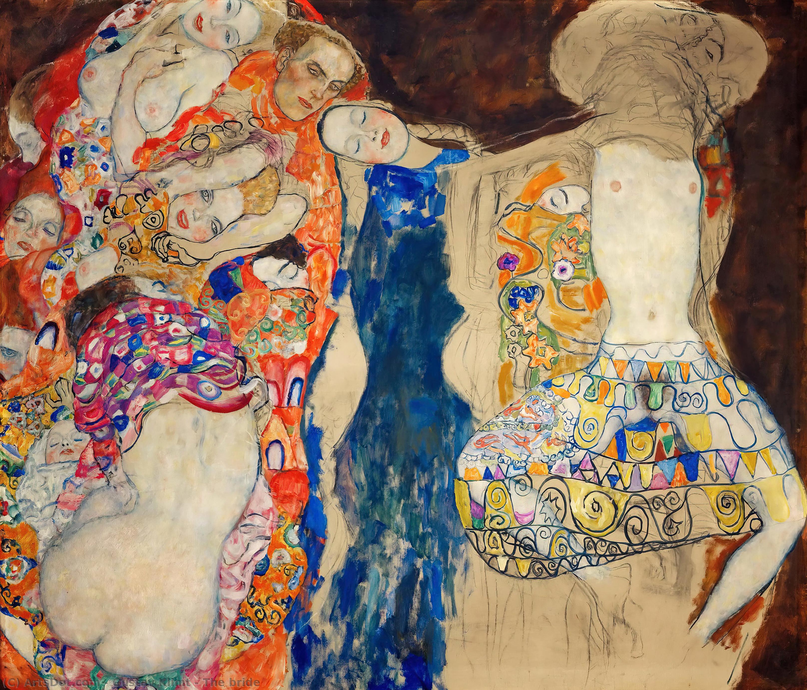 Wikioo.org - สารานุกรมวิจิตรศิลป์ - จิตรกรรม Gustav Klimt - the bride