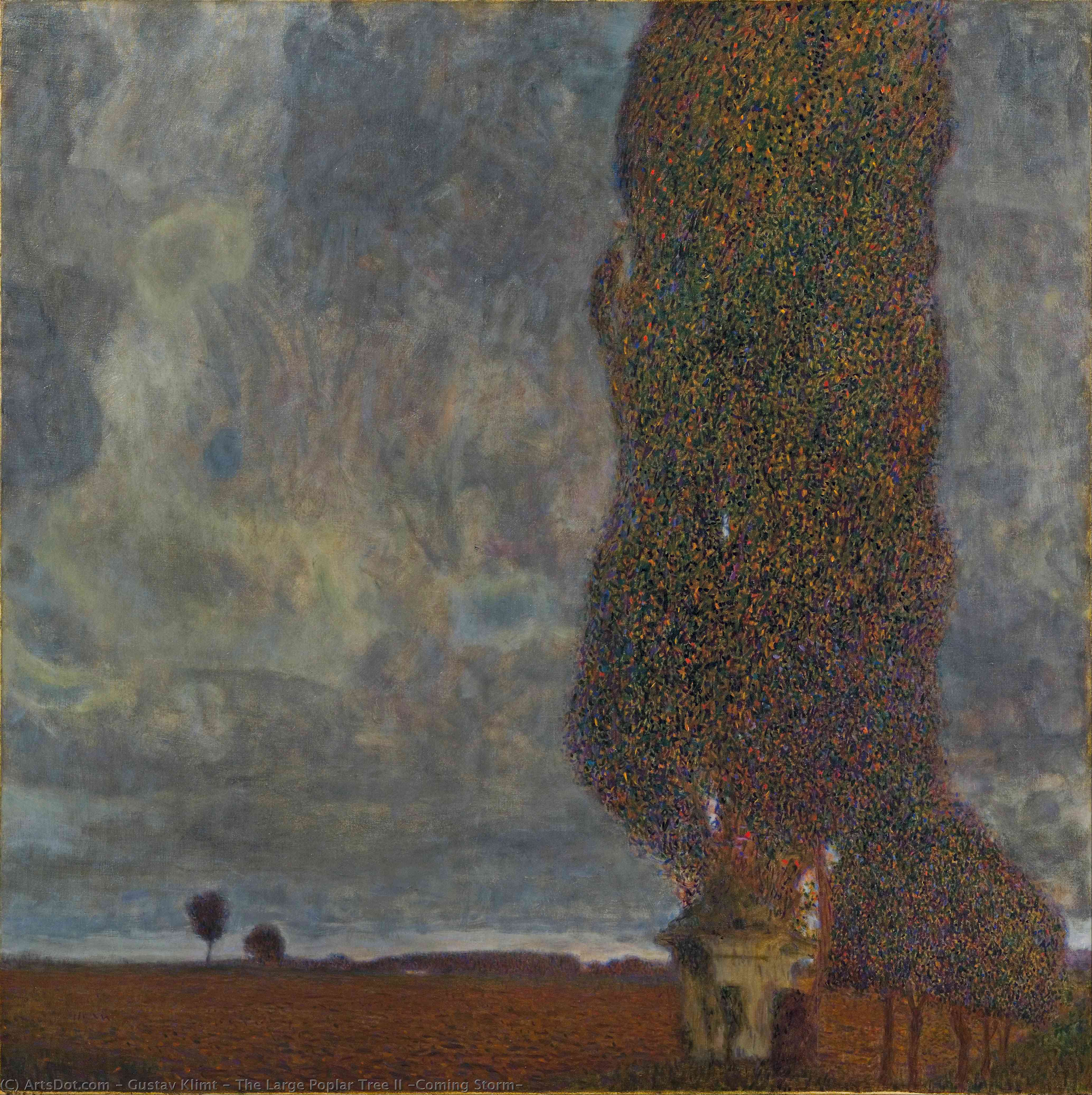WikiOO.org - Энциклопедия изобразительного искусства - Живопись, Картины  Gustav Klimt - большое дерево тополя ii ( грядущий шторм )