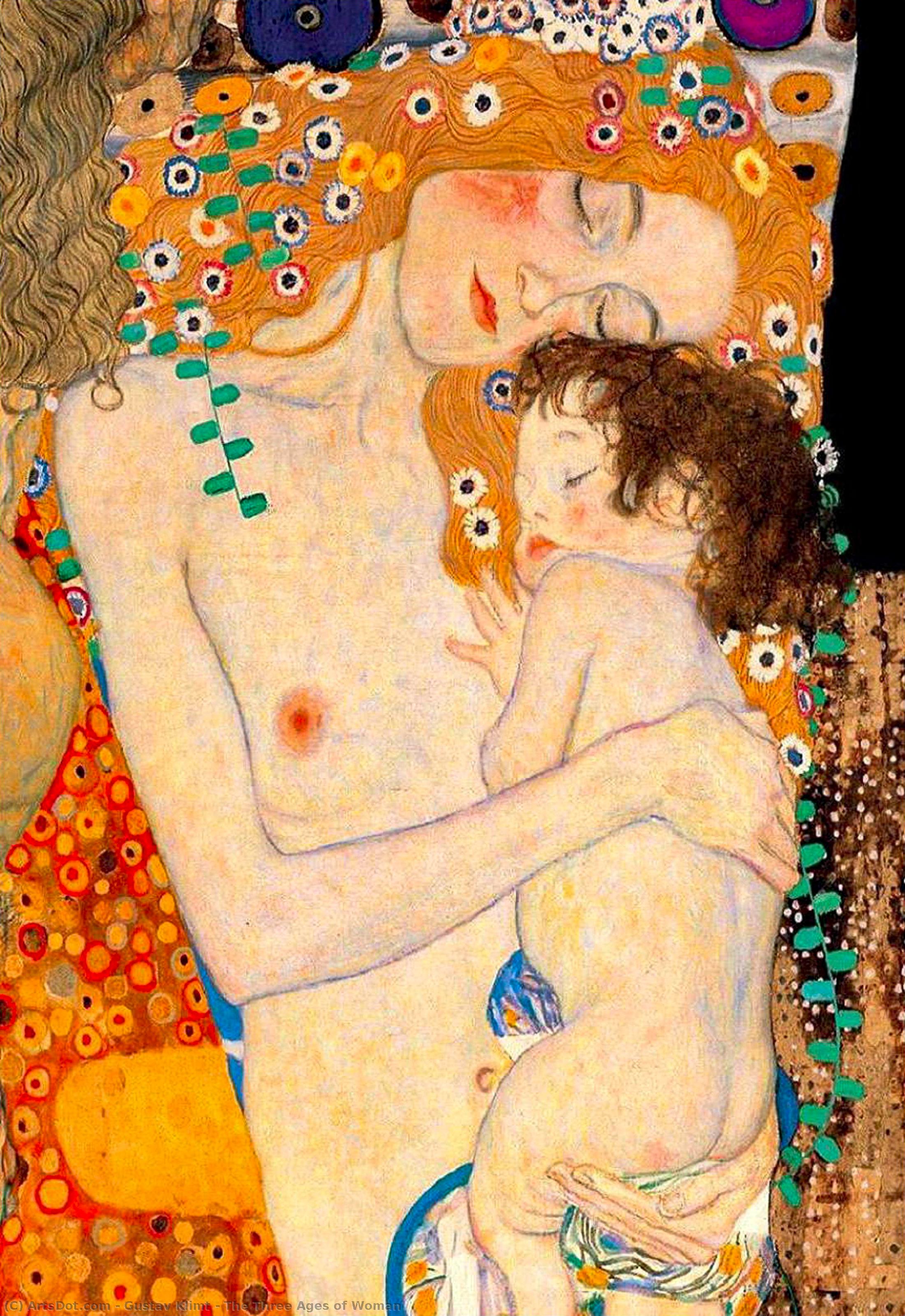 Wikioo.org – L'Enciclopedia delle Belle Arti - Pittura, Opere di Gustav Klimt - le tre età della donna