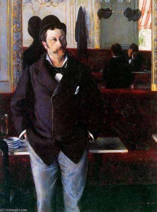 WikiOO.org - Εγκυκλοπαίδεια Καλών Τεχνών - Ζωγραφική, έργα τέχνης Gustave Caillebotte - In the cafe Sun