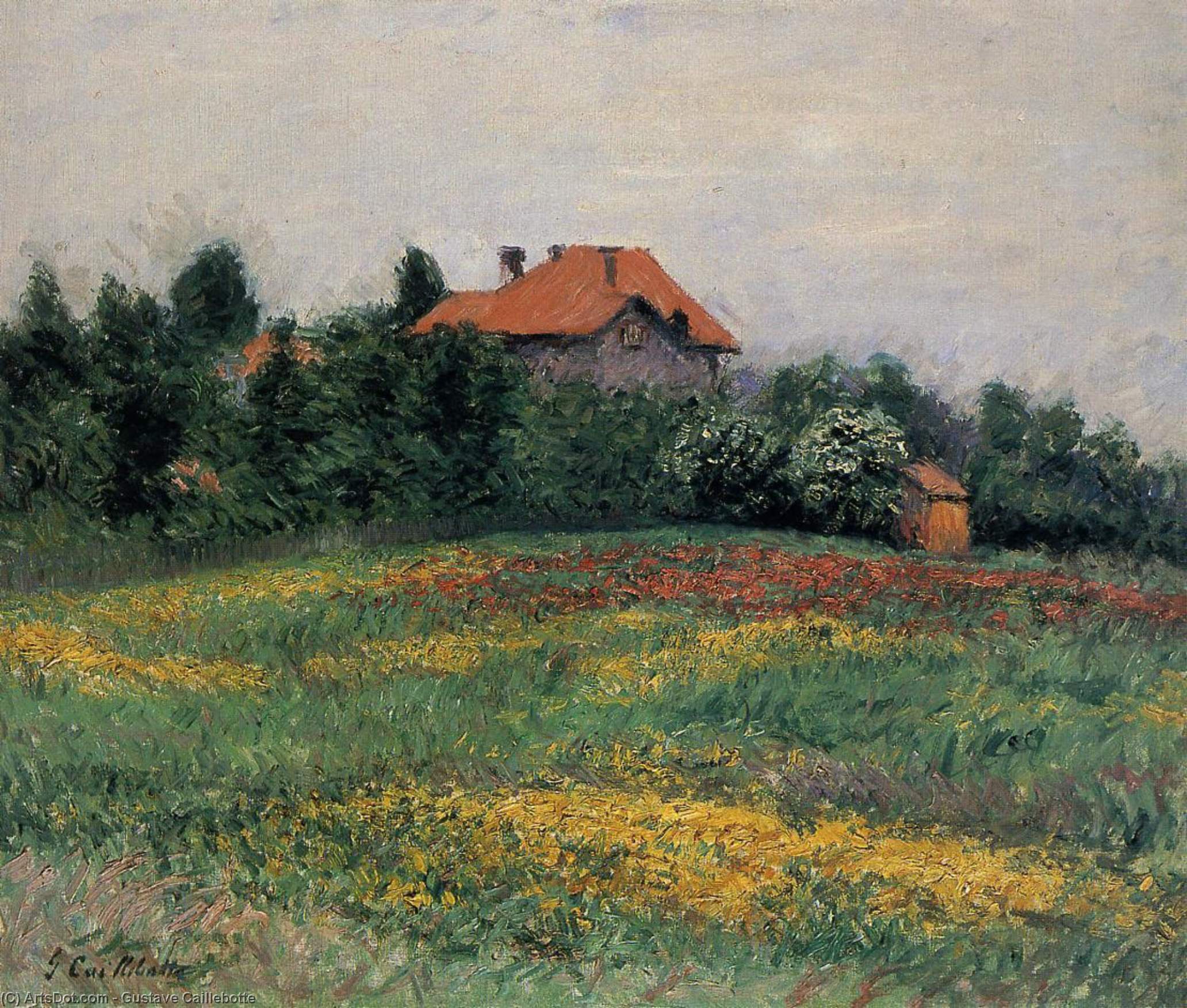 Wikioo.org - The Encyclopedia of Fine Arts - Painting, Artwork by Gustave Caillebotte - norman landscape