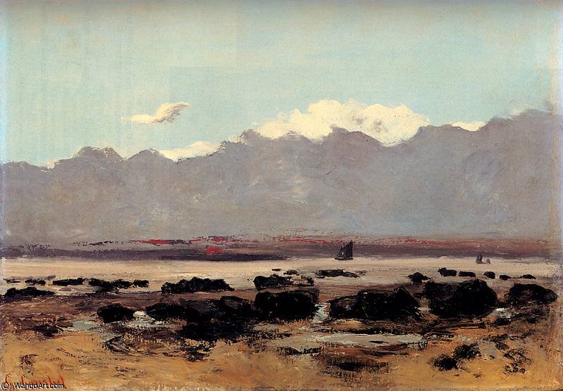 WikiOO.org - 백과 사전 - 회화, 삽화 Gustave Courbet - seascape near trouville