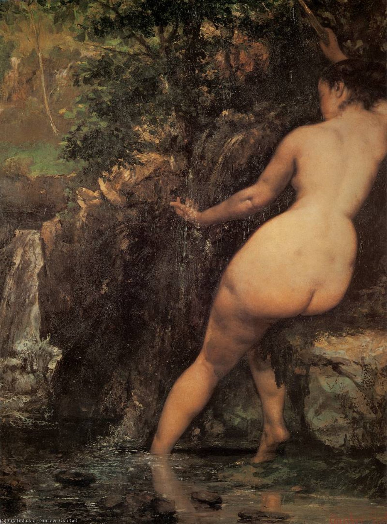 Wikioo.org - The Encyclopedia of Fine Arts - Painting, Artwork by Gustave Courbet - the source (detail)