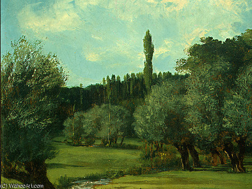 Wikioo.org - The Encyclopedia of Fine Arts - Painting, Artwork by Gustave Courbet - La Bretonnerie in the Department of Indre
