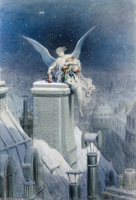 WikiOO.org - دایره المعارف هنرهای زیبا - نقاشی، آثار هنری Paul Gustave Doré - christmas eve