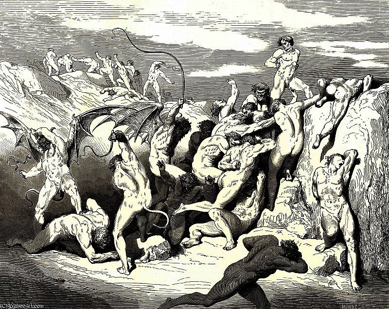 WikiOO.org - 백과 사전 - 회화, 삽화 Paul Gustave Doré - Dore Gustave 42. Ah. How he made them lift their legs on the first strike of his whip