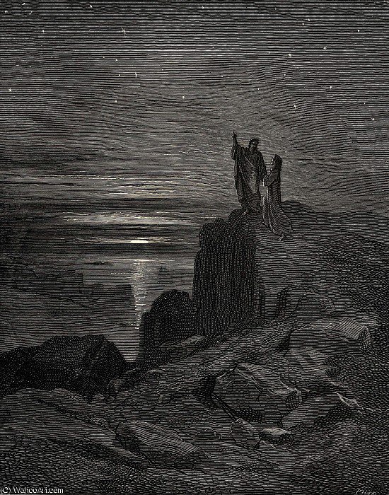 WikiOO.org – 美術百科全書 - 繪畫，作品 Paul Gustave Doré - 古斯塔夫·多尔75.我们来到了这里，我们可以再次看到星星