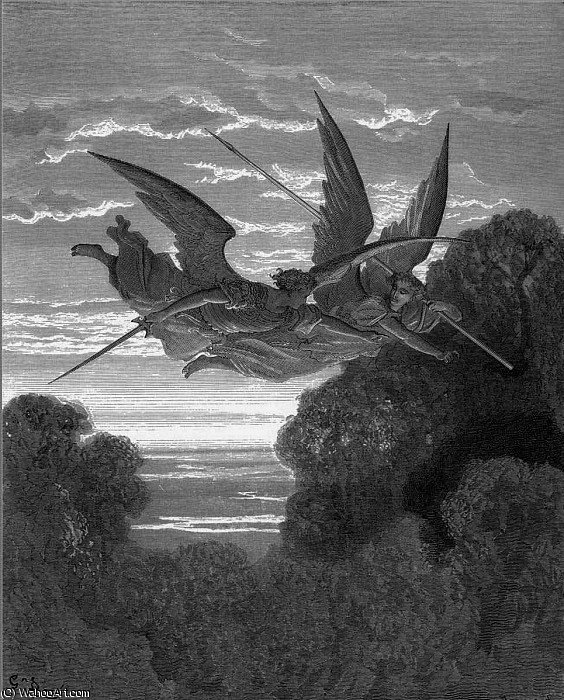 Wikioo.org – L'Encyclopédie des Beaux Arts - Peinture, Oeuvre de Paul Gustave Doré - paradis perdu - (18)