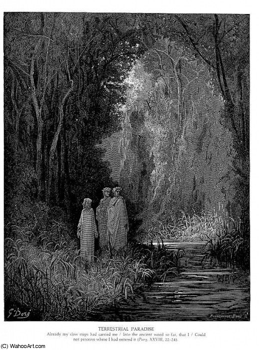 WikiOO.org - Enciclopedia of Fine Arts - Pictura, lucrări de artă Paul Gustave Doré - terrestrial paradise