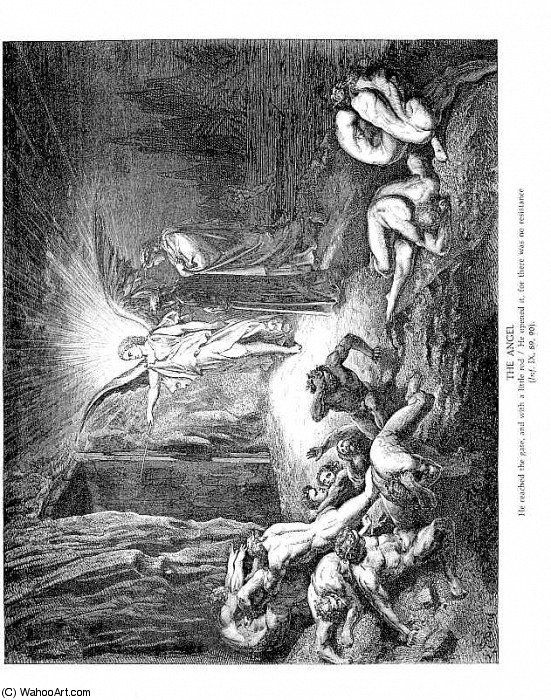Wikioo.org – La Enciclopedia de las Bellas Artes - Pintura, Obras de arte de Paul Gustave Doré - el Angel