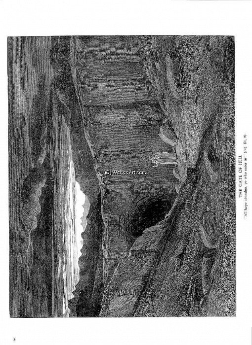 WikiOO.org - Εγκυκλοπαίδεια Καλών Τεχνών - Ζωγραφική, έργα τέχνης Paul Gustave Doré - The Gate of Hell
