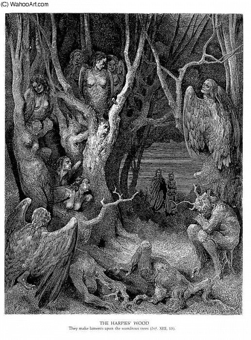 Wikioo.org - The Encyclopedia of Fine Arts - Painting, Artwork by Paul Gustave Doré - the hapies wood