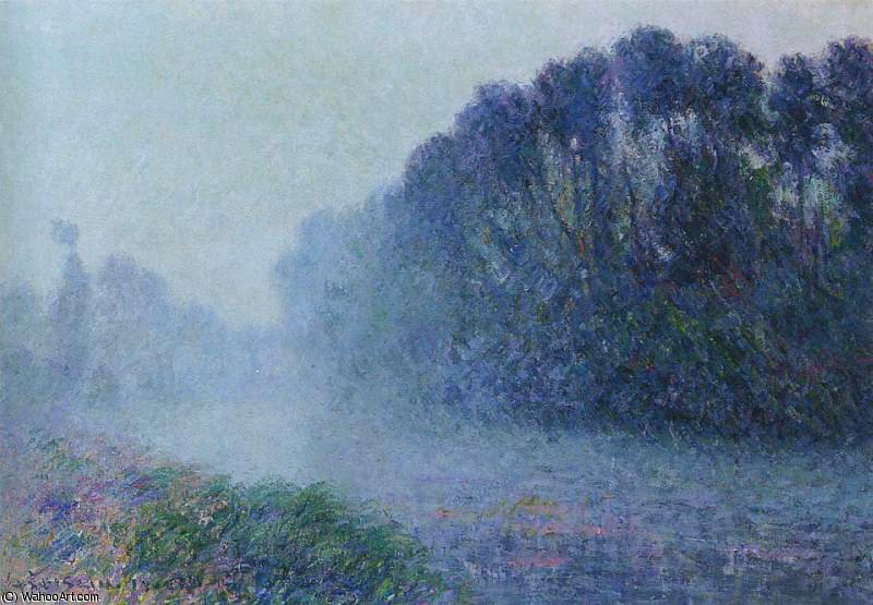 Wikioo.org - The Encyclopedia of Fine Arts - Painting, Artwork by Gustave Loiseau - By the Eure River. Mist Effect