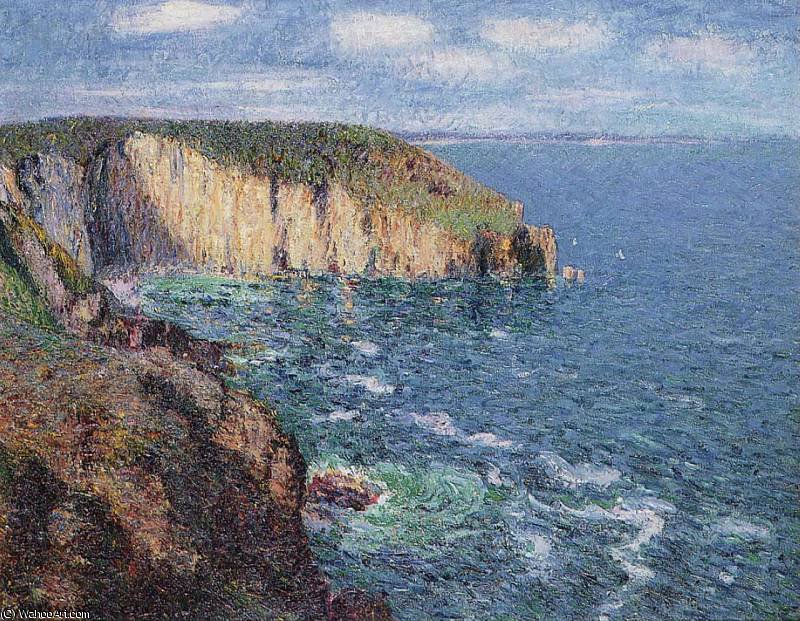 Wikioo.org – La Enciclopedia de las Bellas Artes - Pintura, Obras de arte de Gustave Loiseau - Acantilados en el Cabo Frehel