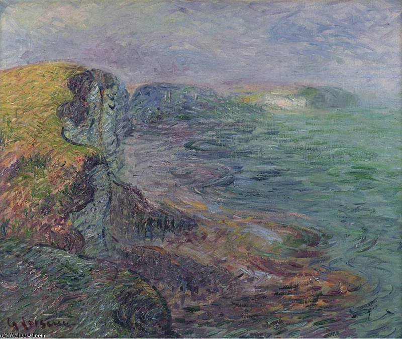 WikiOO.org - Encyclopedia of Fine Arts - Maalaus, taideteos Gustave Loiseau - Cliffs at Yport