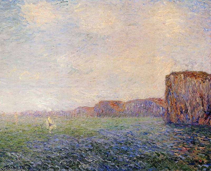 Wikioo.org - สารานุกรมวิจิตรศิลป์ - จิตรกรรม Gustave Loiseau - Cliffs by the Sea