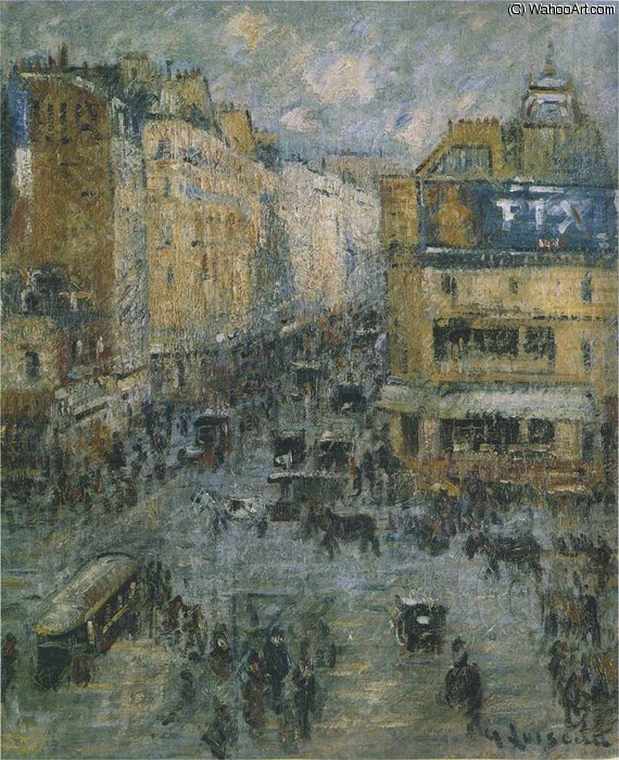 Wikioo.org - The Encyclopedia of Fine Arts - Painting, Artwork by Gustave Loiseau - Cligancourt Street in Paris
