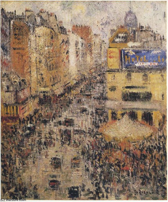 WikiOO.org - Encyclopedia of Fine Arts - Maalaus, taideteos Gustave Loiseau - cligancourt street