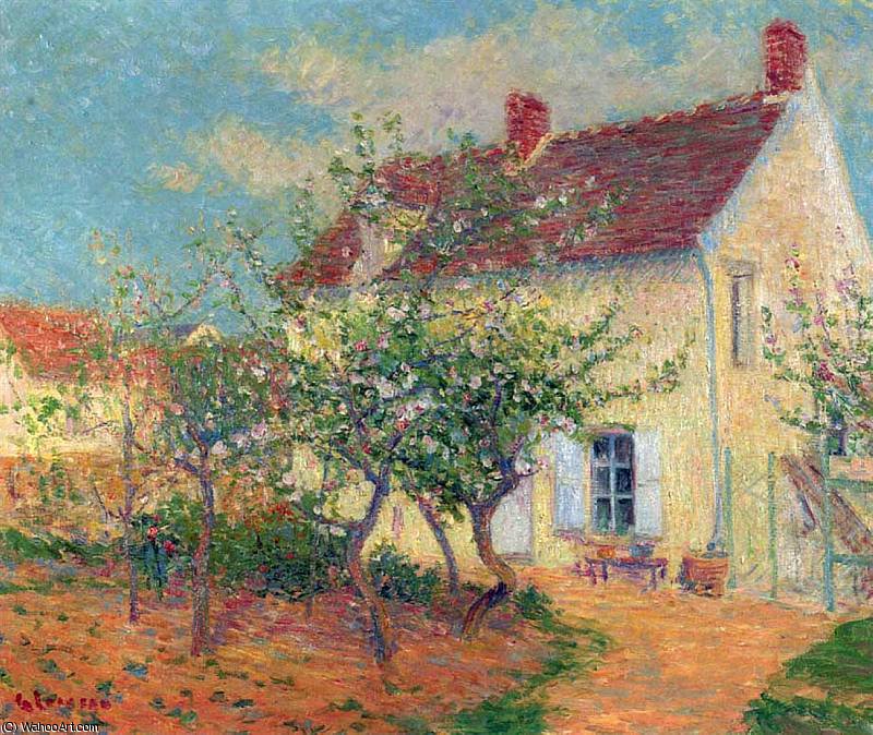 Wikioo.org - The Encyclopedia of Fine Arts - Painting, Artwork by Gustave Loiseau - House in the Country