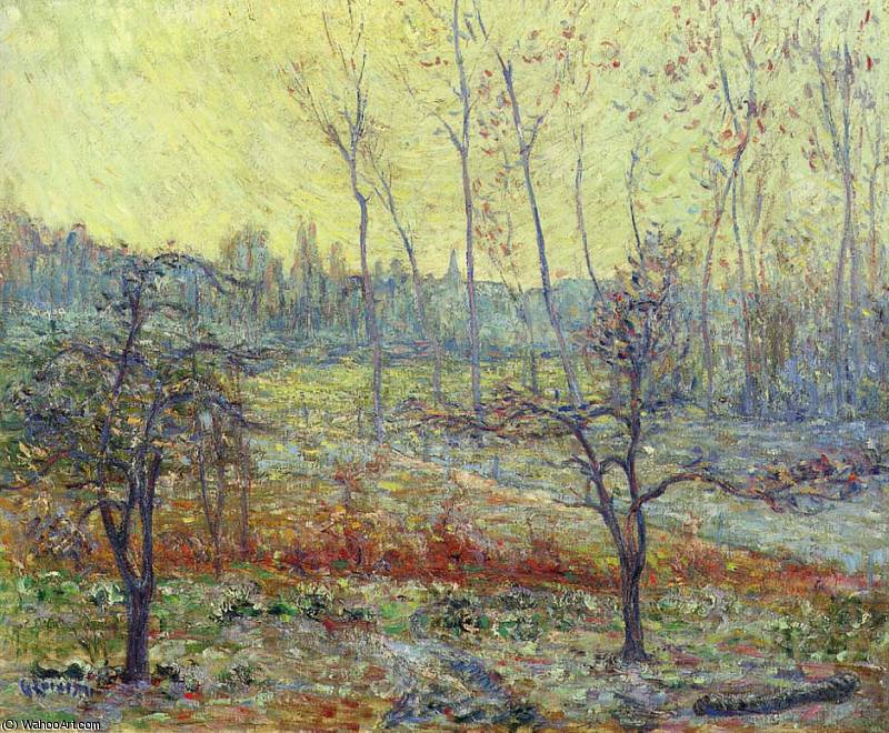 Wikioo.org - The Encyclopedia of Fine Arts - Painting, Artwork by Gustave Loiseau - Landscape in Winter with Fog