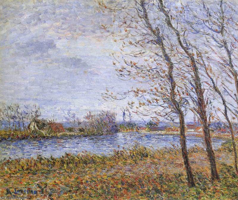 Wikioo.org - The Encyclopedia of Fine Arts - Painting, Artwork by Gustave Loiseau - Port Pinche at the Turn of the Seine