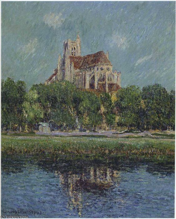 Wikioo.org - The Encyclopedia of Fine Arts - Painting, Artwork by Gustave Loiseau - the auxerre cathedral