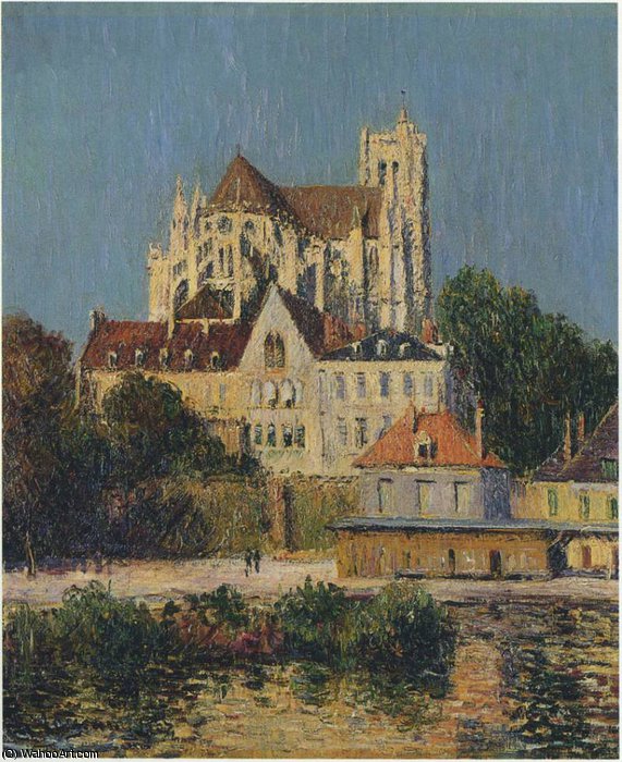 Wikioo.org - The Encyclopedia of Fine Arts - Painting, Artwork by Gustave Loiseau - the auxerre cathedral -