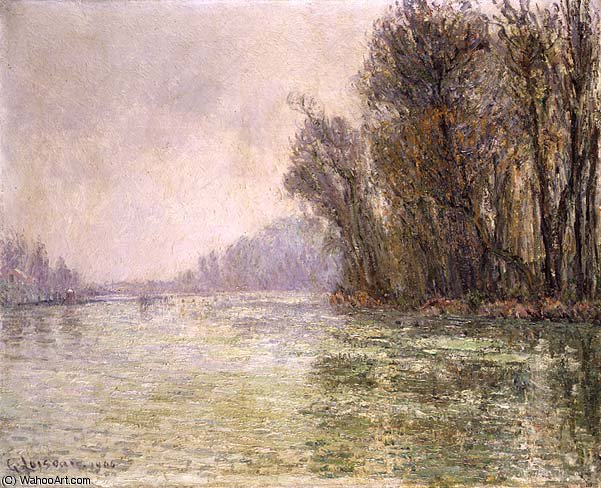 Wikioo.org - สารานุกรมวิจิตรศิลป์ - จิตรกรรม Gustave Loiseau - The Oise in Winter