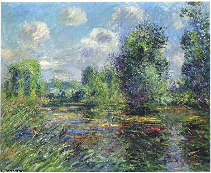 Wikioo.org - The Encyclopedia of Fine Arts - Painting, Artwork by Gustave Loiseau - woods near eure river